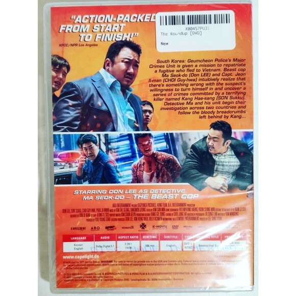The Roundup With Sleeve ( DVD, 2022) Action, Korean/ English Sealed NEW - Picture 2 of 7